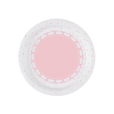 Piatto Carta Rosa cm18  pz8